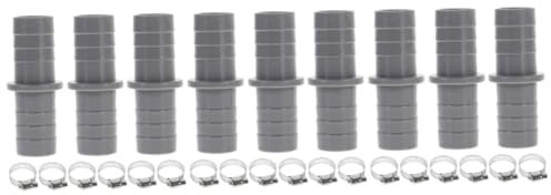 Housoutil 9 Sets Hose Conversion Adapters Dishwasher Connector Washer Hose Extension Adapter Stainless Steel Clamp 20mm Fit