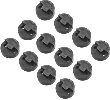 QUARKZMAN 12er Pack Gummi Schalldämpfer für 4/4 Violine Geige Schalldämpfer | Round Tourte-Style Geigen Übungs Schalldämpfer, für Musikinstrumente