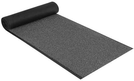 Internethandel Pfordt Schmutzfangmatte Grau, 100x90 cm, Fußmatte rutschfest aus Polyamid, Schmutzfangläufer für innen und überdachten Außenbereich