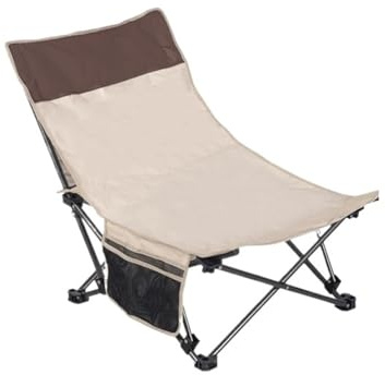 Regiestühle Klappbarer Loungesessel for den Außenbereich, tragbar, Ultraleicht, for Freizeit, Angeln, Camping, Mittagspause, Stuhl, Direktor, Strandstühle(A beige)