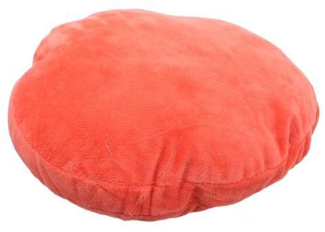 CONGARTENO Bolsa Calentadora de Manos Redonda 20 Cm Naranja Pelusa y Cremallera, Funda Aislante Anti-escaldaduras para Botella de Agua Caliente, Protección Térmica para Uso en Invierno,