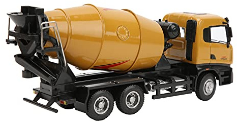 SUNGOOYUE 1 50 Scale Cement Toy Truck, Alloy Construction Static Cement Mixer Toy Model with Fine Textured Anti Skid Tires, for Kids Boys Girls Age 8 and Up