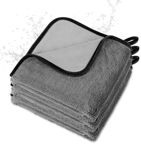 Aomig Mikrofasertücher 2/3 PCS 700GSM Wiederverwendbare Mikrofasertücher Multifunktionales Fusselfreie Handtuch Autopflege Mikrofasertuch Reinigungstuch Microfasertuch für Zuhause Fenster Auto 40x60CM