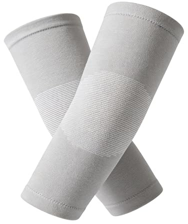 Canlaten·U Kniebandage für Männer Damen - Bambus Kompressionsbandage für Arthrose Athletics Sportbandage Kniestütze - Elastische Braces Pads Warmer Schutz Knie Unterstützung 1 Paar (Grau, XL)