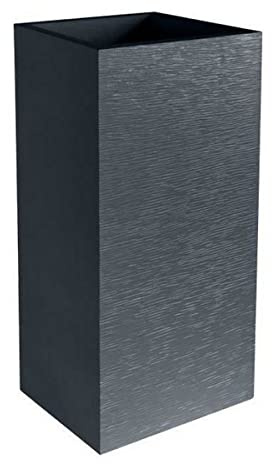EDA Plastiques Pot carré GRAPHIT Gris anthracite 39,5 x 39,5 x 80 cm 13738 G.ANT SX1