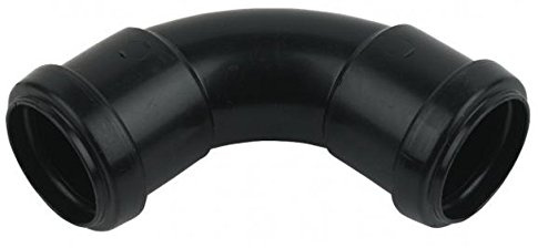 FLOPLAST 40mm Black Pushfit Waste Pipe Bend - Bag of 2