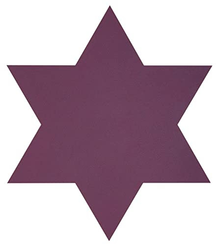 Glasuntersetzer Stern (15x15cm) Nupo Leder - LindDNA, Farbe:Plum