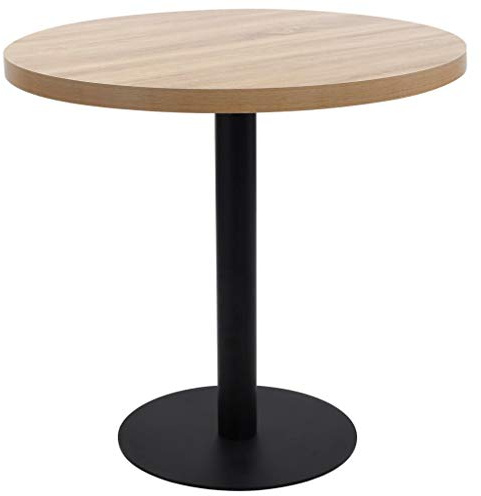 vidaXL Mesa de bistró MDF marrón Claro 80 cm