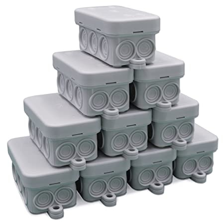 NC Design: Abzweigdose wasserdicht (10 Stück) I Aufputzdose Standardgröße 80x43x35 mm I IP54 - für den Innenbereich I Qualität Made in Germany