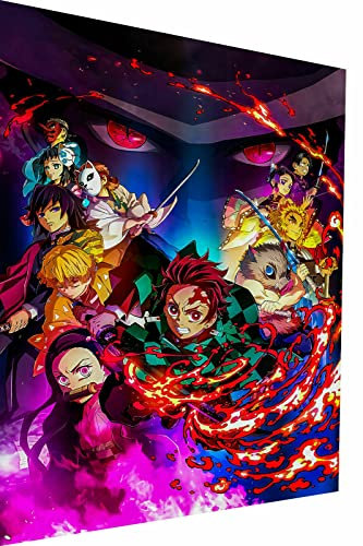 Magic Canvas Art Anime Demon Slayer Leinwandbild 1- teilig Hochwertiger Kunstdruck Wandbilder – B8135, Größe: 160 x 120 cm