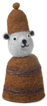 Baden Eierwärmer Bär 15 cm - Textil - Braun