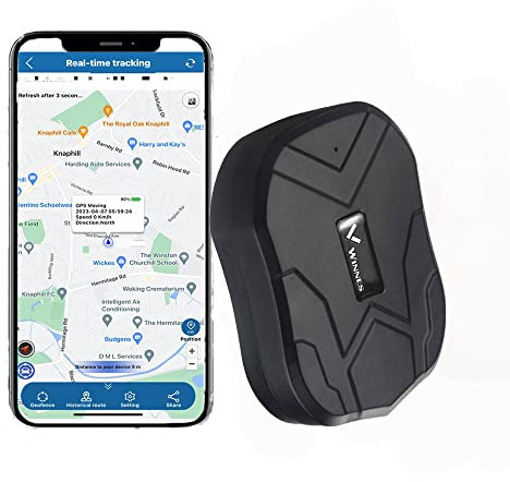 Winnes TK905 GPS Tracker Car Tracker NO Monthly Fee Magnetic Tracker device with 5000mAh Battery Long Battery Life for Digger, Truck, Van, Tractor, Car