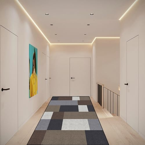 AMZYU Tapis Cuisine Devant Evier 50 x 270 cm Doux et Durable Long Tapis de Couloir Résistant et Lavable Idéal pour Cuisine, Entrée, Bain, D