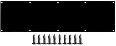 GALOFAY Tür-Metall-Trittplatte, 20,3 x 76,2 cm, dekorative Aluminiumplatten, Schutz für 81,3 cm Vordertüren, 18 Ga Dicke 20,3 x 76,2 cm, Schwarz