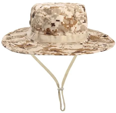 Reyox Unisex Sonnenhut Outdoor Fischerhut Breite Krempe Anglerhut Camo 6