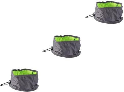 INOOMP Comedero Perro 3 Piezas Tazón Agua para Mascotas Cosa Cuencos para Perros Portátil Cuencos Plegables para Perros Tazón Plegable y Liviano para Mascotas Viaje Viajar Exterior