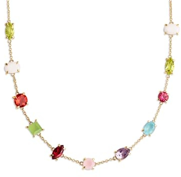 SINGULARU Collar Mujer Drop Orquidea Baño Oro | Plata de Ley 925 con baño de Rodio estilo sofisticado y piedras naturales turquesas. Talla Única.