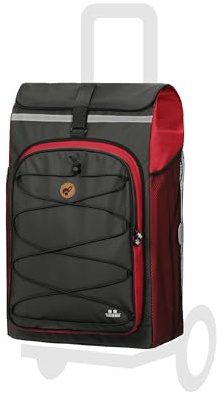 Andersen Einkaufstrolley Ersatztasche - 74 Liter - mit Kühlfach - Seiten- & Fronttasche - extra Innenfach - wasserabweisend - Reflektoren - faltbar - Fado 2.1 rot
