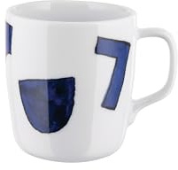 Alessi Itsumo - Yunoki ware NF08/89 - Mug Design, Usage Quotidien, Esthétique Minimale, en Porcelaine Blanche avec Décor Samiro Yunoki, 30 cl