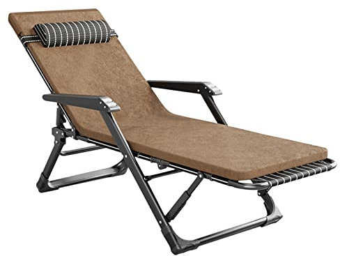 CCYENG Klappbare Sonnenliege, Gartenstuhl zum Entspannen im Freien, Sonnenbett mit Verstellbarer Rückenlehne, Loungesessel für Strand, Terrasse, Büro, Camping, mit Ki