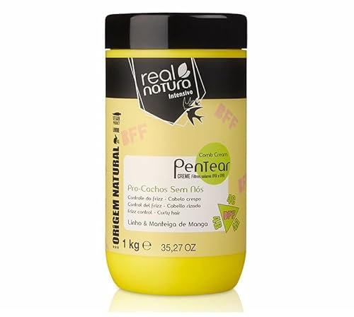 Real Natura - Crema de Peinado BFF Pro-Rizos Sin Sal - Hidratación Profunda - Definición y Control - Protección y Brillo - Tamaño Familiar - 1 kg