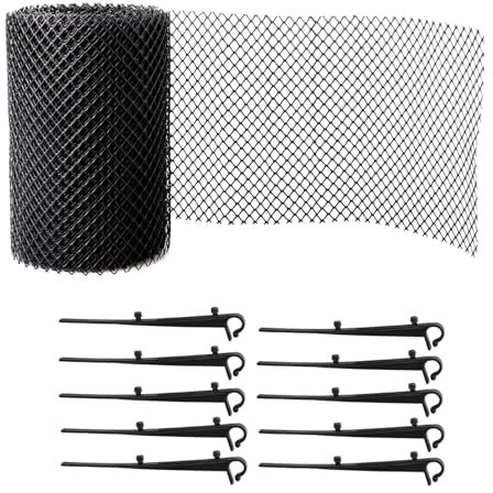 Filet de protection de gouttière - Protection contre les feuilles, filet de tapis pour gouttières | Crochet de fixation à clip de couverture de filet de protection pour gouttière, outils de nettoyage