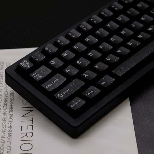 114 Tasten Translucent Keycaps Cherry Profile Doubleshot Black Tastenkappen