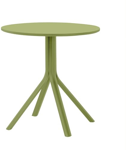 METRO Professional Mesa de Bar Soto, Aluminio, Ø 70 x 72 cm, Mesa de Exterior Redonda, Ideal para Terraza y Jardín, Verde Oliva