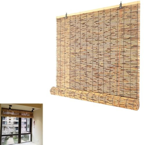 Tende da sole in bambù for patio, avvolgibili for esterni, 100*250 cm, 120*250 cm, 150*250 cm, tende da esterno resistenti alle intemperie, tapparelle for finestre dal basso verso l'alto verso il bass