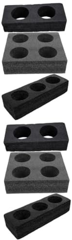 ABOOFAN 2 Juegos Posavasos Para Bebidas Bandeja Extraíble Portavasos Cuello De Cisne Paleta De Taza De Agua Placa De Cubierta De Timbre Bol Black Algodón Perlado Reutilizable 3 Piezas * 2