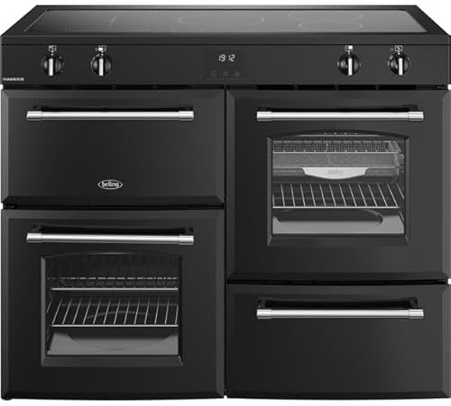Belling Farmhouse 110Ei 110cm wide Electric Range Cooker with Induction Hob - Black - A/A Rated