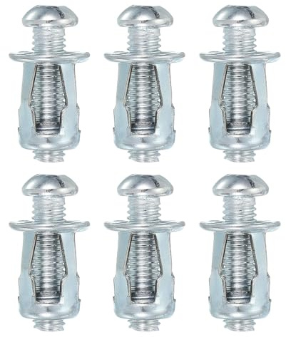 PATIKIL Tornillos De Expansión Tuercas De Pétalo M8 x 30 mm, 6 Pcs Tuerca De Gato De Acero Al Carbón Forma De Pétalo Tuerca De Remache Insertos Para Paredes Huecas Paredes De Hierro