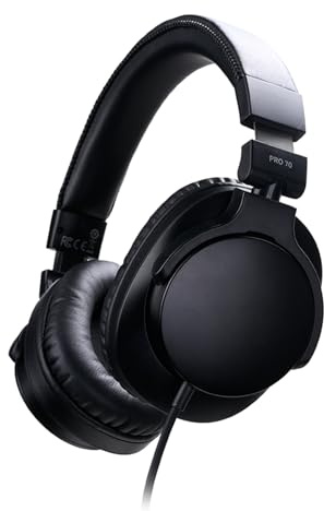 Luocute Studio Recording Headphones, Wired Over Ear DJ Monitoring Headphones with 40mm Drivers Closed Back Design Ergonomic for Recording Live Streaming