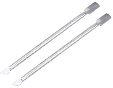 Hemobllo 2 pièces Poussoir Cuticules Acier Inoxydable Couteau et Grattoir Cuticules pour Manucure et Pédicure Kit Outils Soins Ongles Pratique
