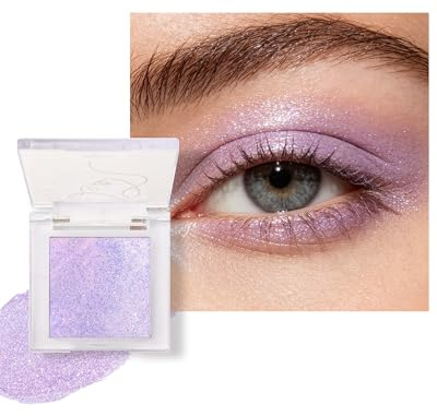 Palette de Fard à Paupière, Crème Violette Ombre a Paupiere Imperméable | Eyeshadow Hautement Pigmenté, et Durable, Blush Texture Fine, Maquillage Yeux Métallisé pour Filles et Femmes
