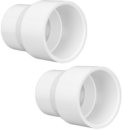 Fiwochic 2 Pcs 2-1/2 x 2 PVC DWV Reducer Coupling Adapter (Socket x Socket) Schedule 40 Slip Reducing Coupling Pipe Fittings for Home Sewer Plumbing