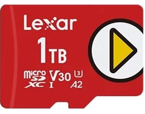 Tarjeta Lexar Play 1TB MicroSDXC UHS-I, Clase 10, U3, V30, A2, vídeo 4K, hasta 205 MB/s de Lectura y hasta 140MB/s de Escritura, Compatible con Nintendo-Switch, Steam Deck, ASUS ROG Ally