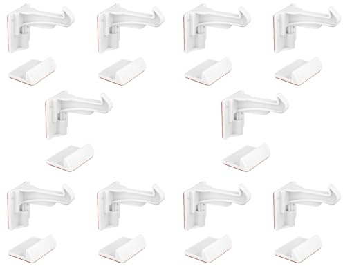 Htuteyy Skåpluckelås (10-Pack) - Barnsäkerhet Fungerar med de Flesta Skåp och Lådor - Ingen Borrning eller Verktyg Krävs
