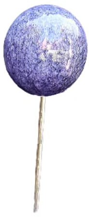 Jürgen Bocker Garten-Ambiente blau Gartenstecker Rosenkugel 15 cm Edelstahl mit Marmorlackierung Stab 80 cm, BS 100 021