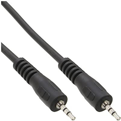 InLine - Cavo jack da 2,5 mm a maschio, stereo, colore: Nero Nero 1 m