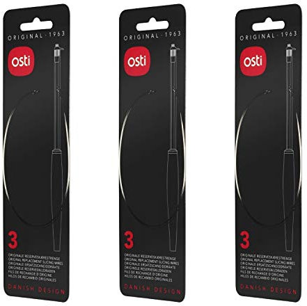 Osti 002 Ersatz-Schneiddraht, für Käseschneider, 23,5 cm, silber (3 x 3er Pack)