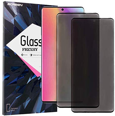 FHZXHY Displayschutzfolie für Galaxy S20 Plus, 6,7 Zoll (17 cm), 3D, 9H, gehärtetes Glas, Anti-Spionage-Displayschutzfolie für Samsung Galaxy S20 Plus 5G (2020), Schwarz, 2 Stück