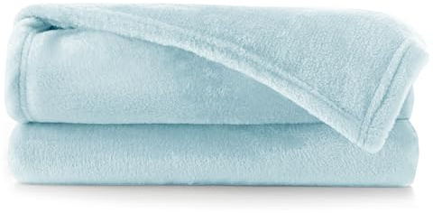 DecoKing Kuscheldecke 150x200 cm hellblau Decke Microfaser Tagesdecke Mic | Fleece weich sanft kuschelig Baby Blue