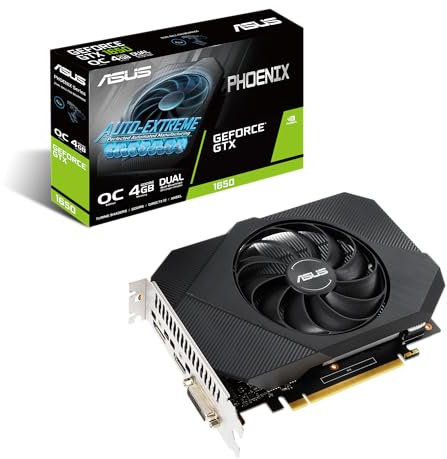 Asus Phoenix GeForce GTX 1650 4 GB OC Edition GDDR6, Scheda Video con dissipatore monoventola per Gaming HD, Tecnologia AutoExtreme