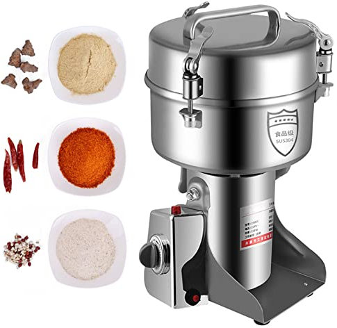2500G Moulin À Grains Électrique Inox Broyeur D'herbes Type De Balançoire Haute Vitesse Broyeur D'épices Pour Moudre Céréales, Herbes Médicinales, Café, Sucre Pour Usage Domestique Et Professionnel