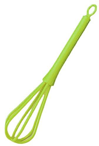 Fouet d'oeufs Fopytu, Mini Batteur en Plastique Vert, 18 cm
