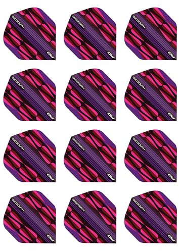 RED DRAGON Hardcore Radical Rosa Teardrop Dartflug - 4 Set pro Packung (insgesamt 12 Dart-Flights)