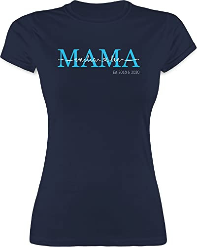 Geschenk mit Namen personalisiert by Shirtracer - Shirt Damen - Mama Kindernamen Geschenk Geburtstag