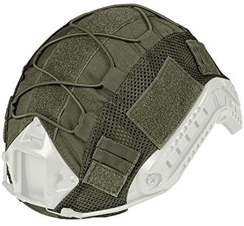 Housse de casque tactique Airsoft avec sangles élastiques fixes, couverture de casque tactique pour airsoft (vert)