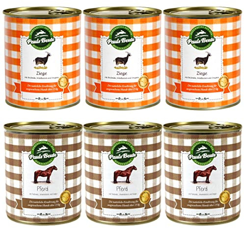 Pauls Beute Set 800g je 3X Ziege 3X Pferd hypoallergen